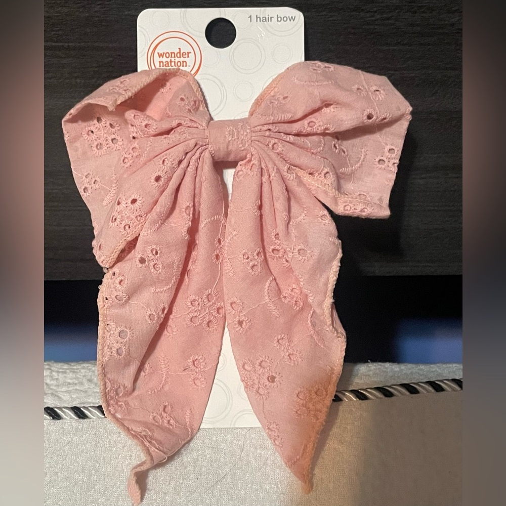 🔴 3/$12 Wonder‎ Nation Pink Lace Hair Bow! NEW!